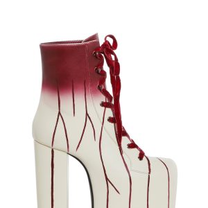 Red Carrie Bloody Prom Queen Platform Booties
