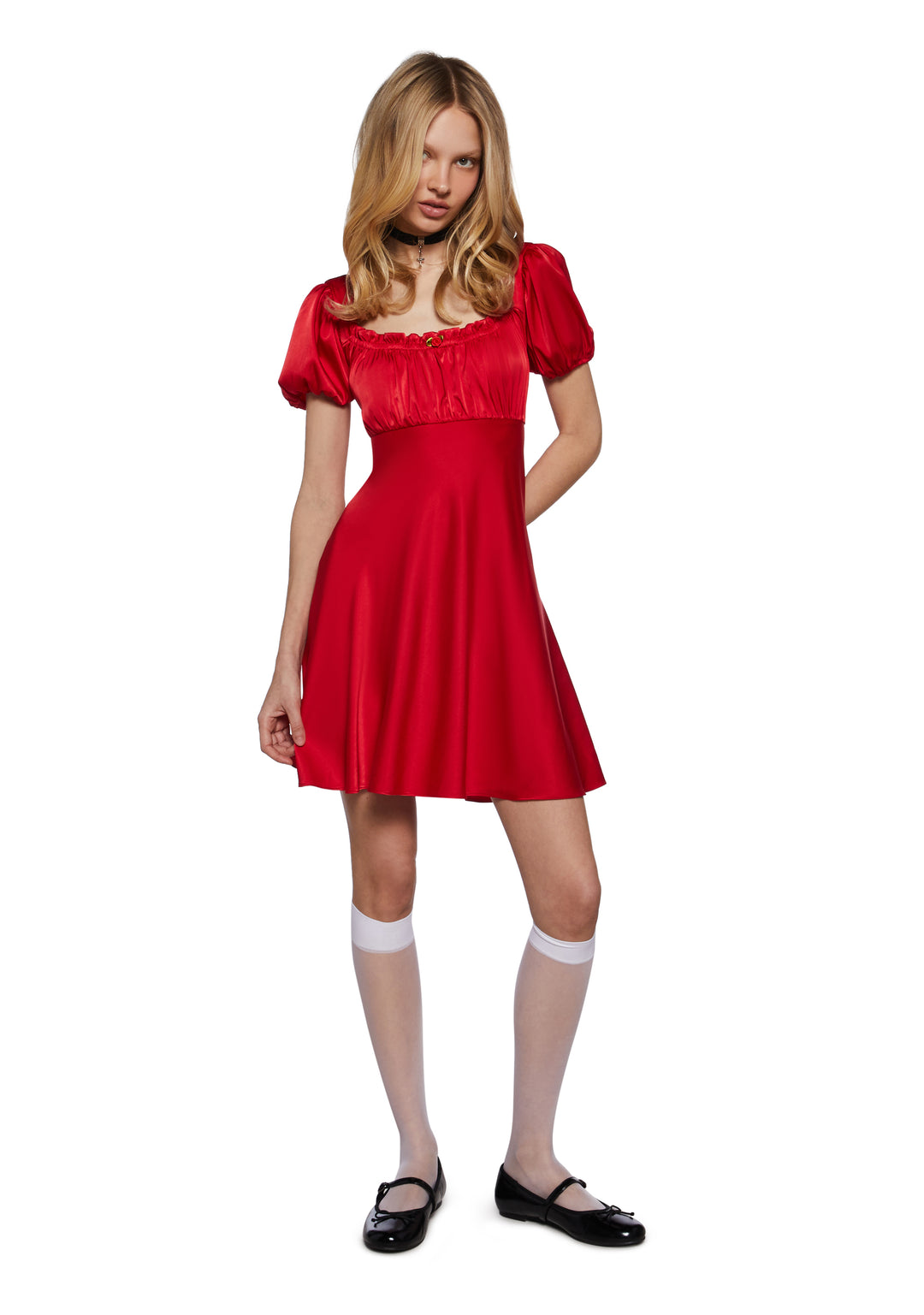 Sugar Thrillz Dolled Up Satin Dress - Image 5