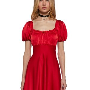 Sugar Thrillz Dolled Up Satin Dress