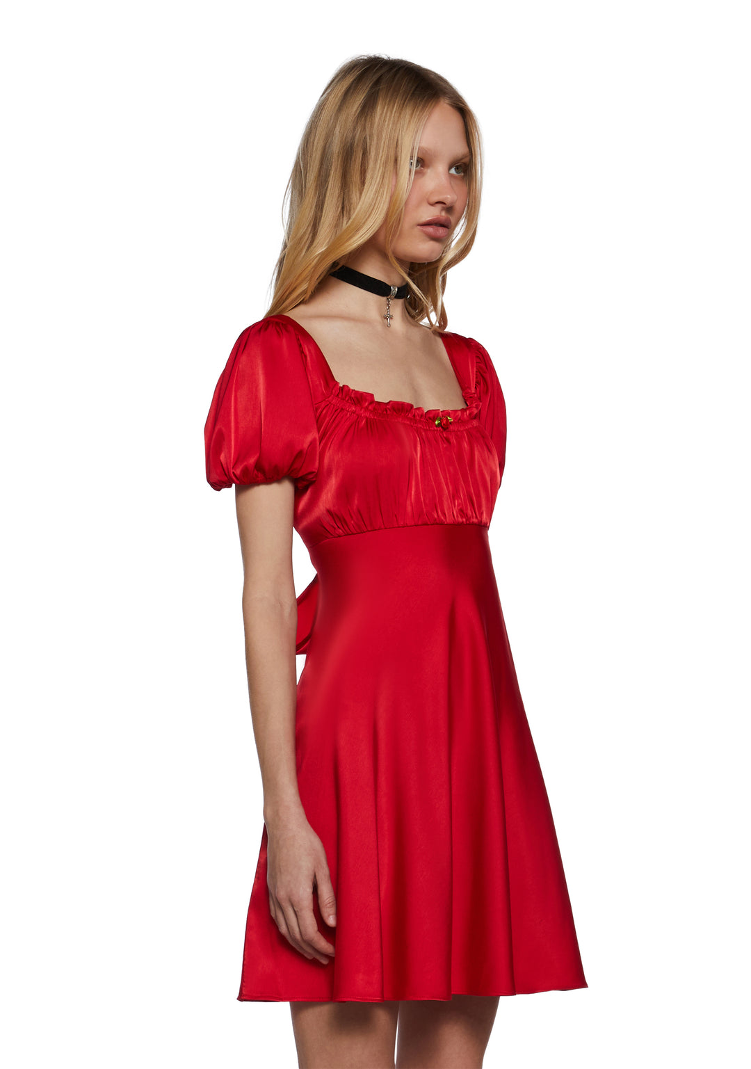 Sugar Thrillz Dolled Up Satin Dress - Image 3