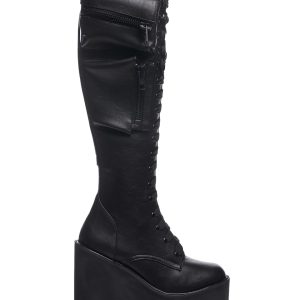 Current Mood Obsidian Platform Boots Black