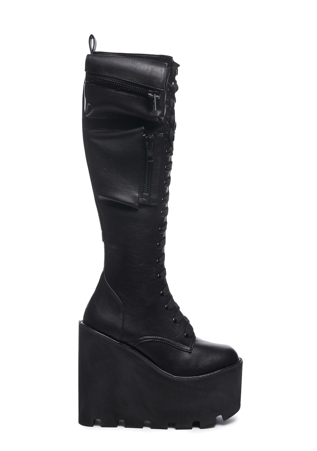 Current Mood Obsidian Platform Boots Black