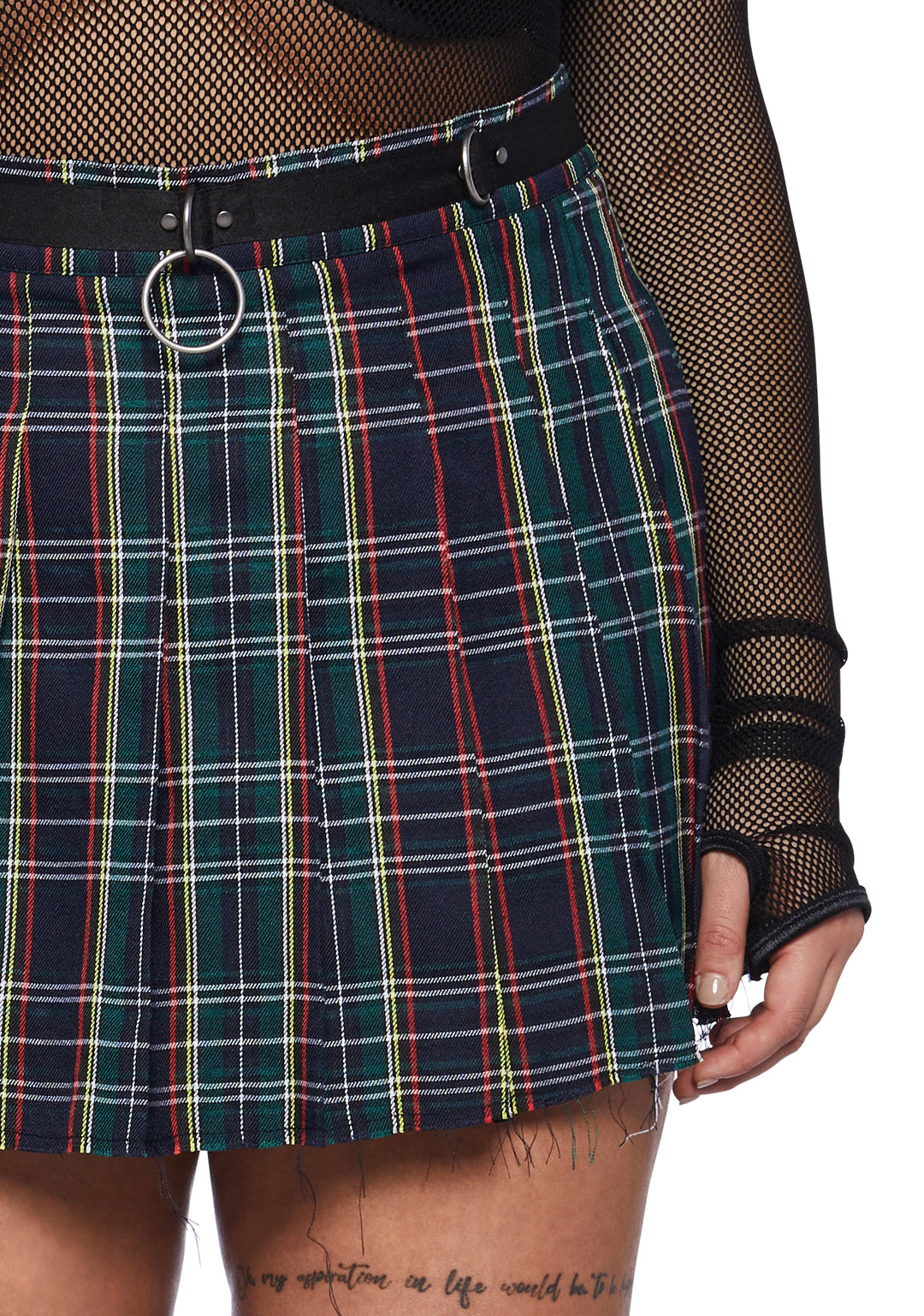 Current Mood Plus Size Plaid Skirt Blue - Image 5