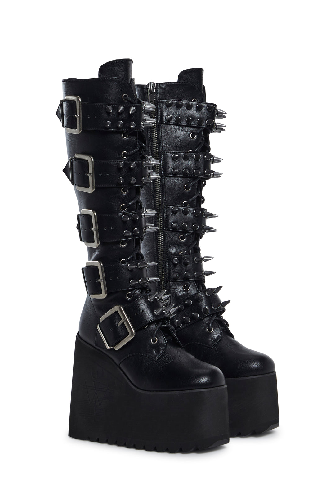 Widow Vegan Leather Buckle Platform Boots - Image 3