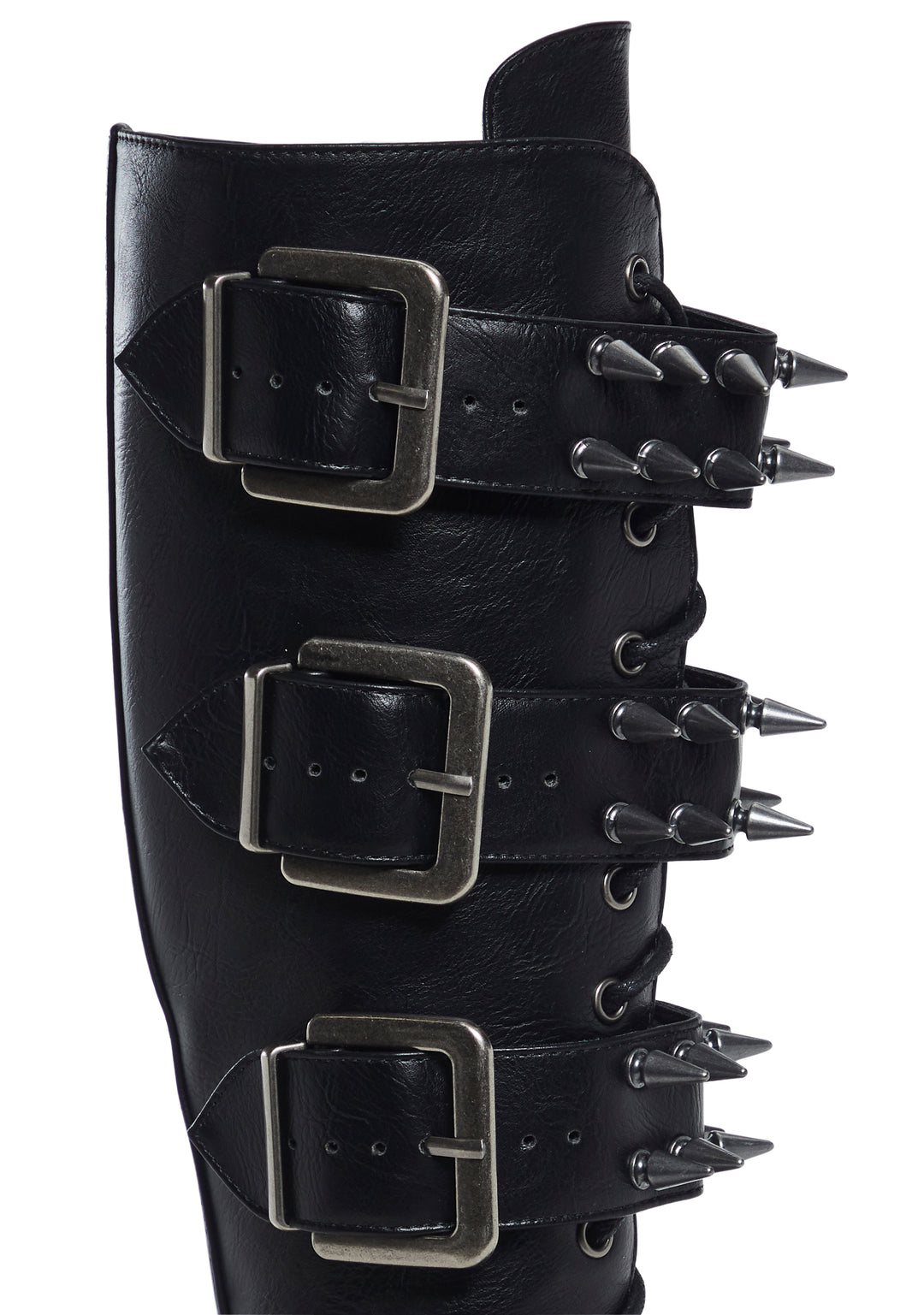 Widow Vegan Leather Buckle Platform Boots - Image 2