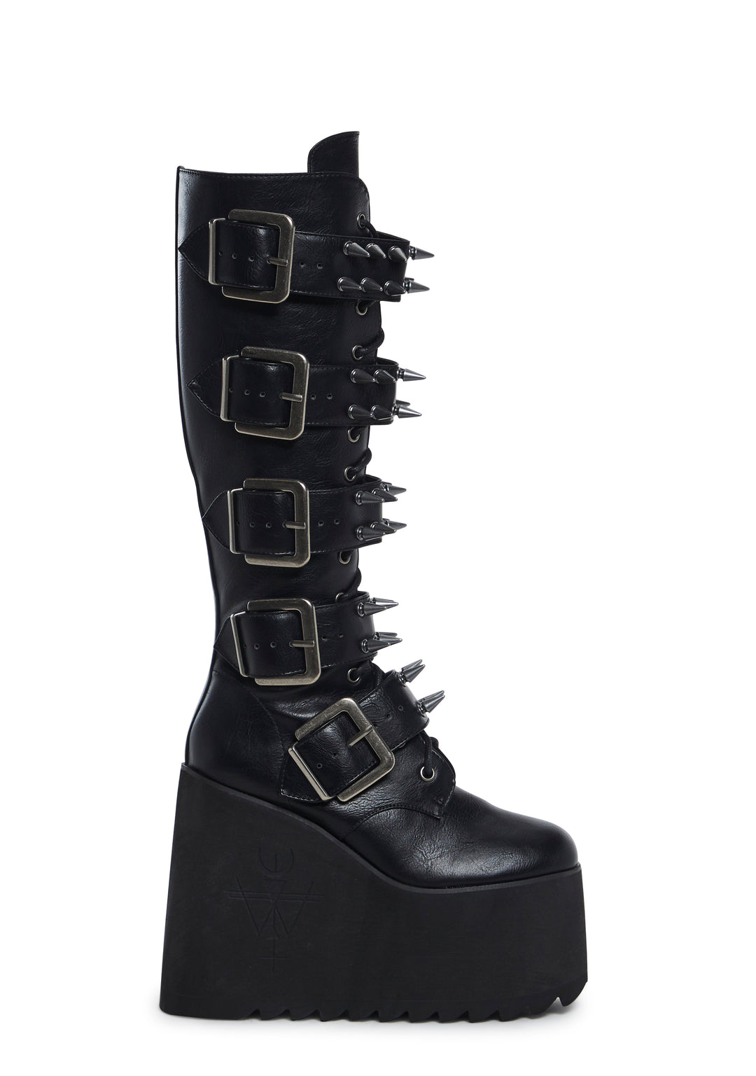 Widow Vegan Leather Buckle Platform Boots