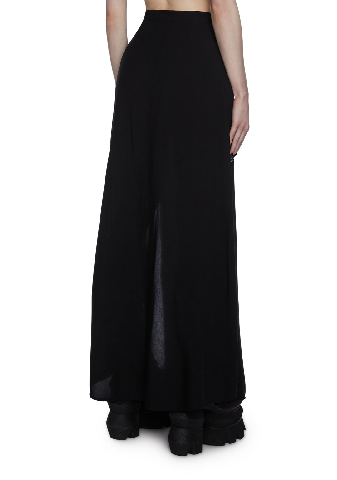Widow Buckle Slit Maxi Skirt - Image 4