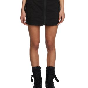 Poster Grl Zip Up Cargo Mini Skirt - Black