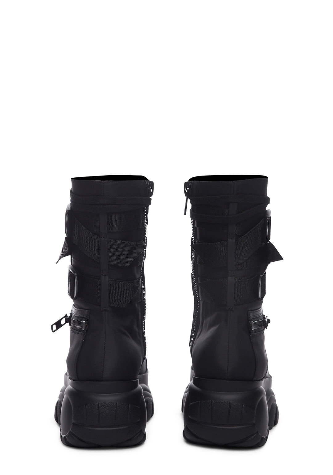 Poster Grl Buckled Platform Pocket Combat Boots - Image 4