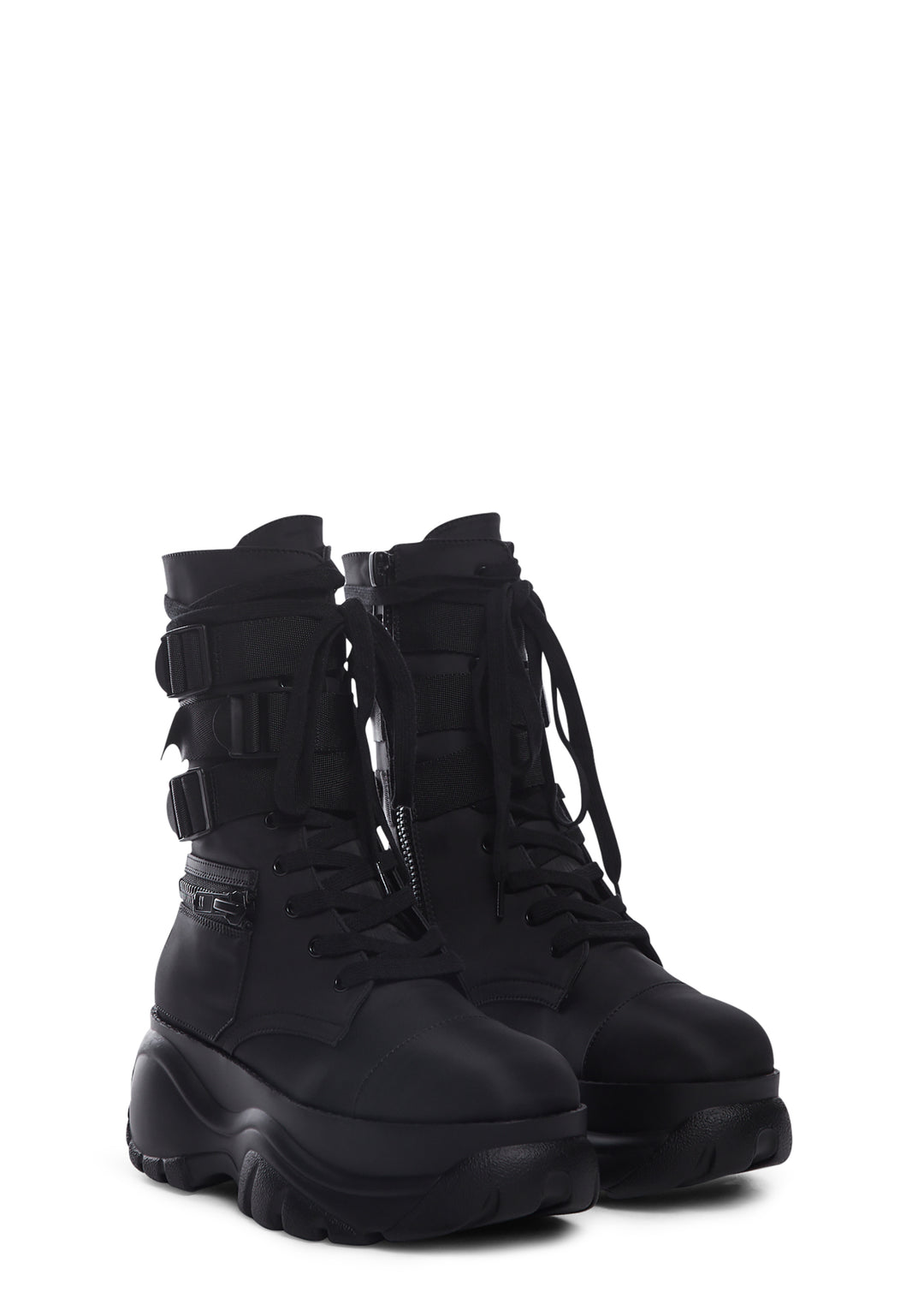 Poster Grl Buckled Platform Pocket Combat Boots - Image 3