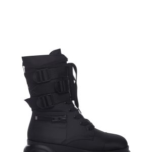 Poster Grl Buckled Platform Pocket Combat Boots