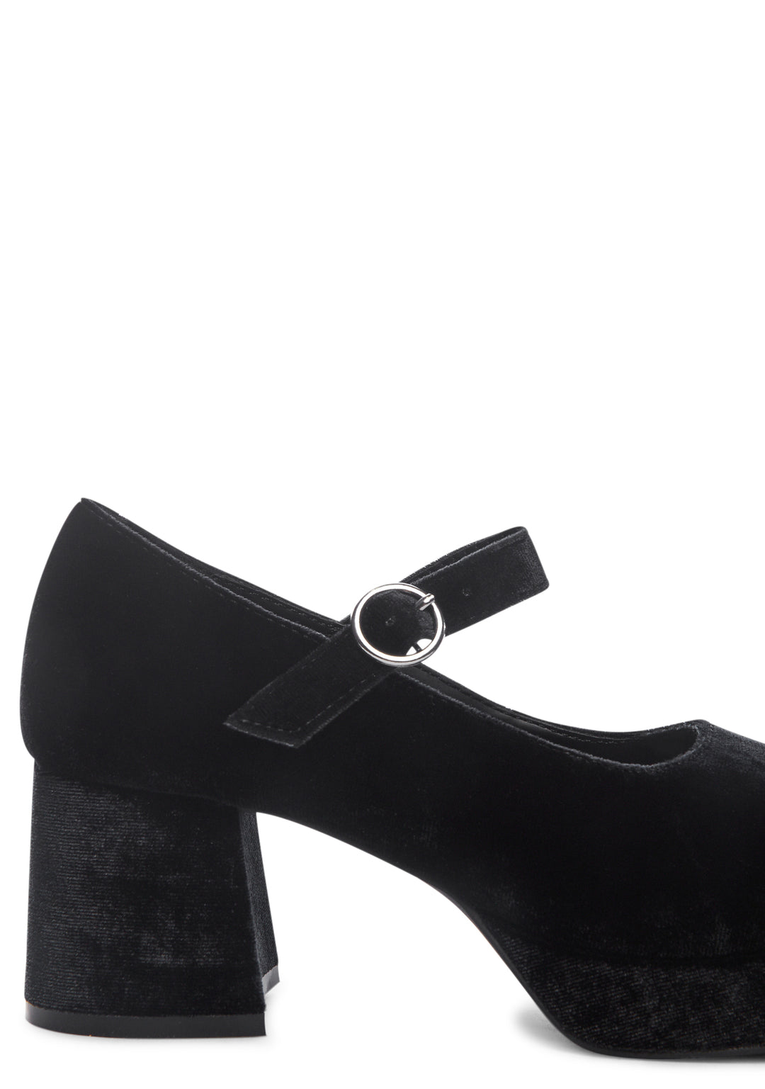 Delia's Velvet Platform Mary Janes Black - Image 2