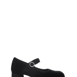 Delia's Velvet Platform Mary Janes Black