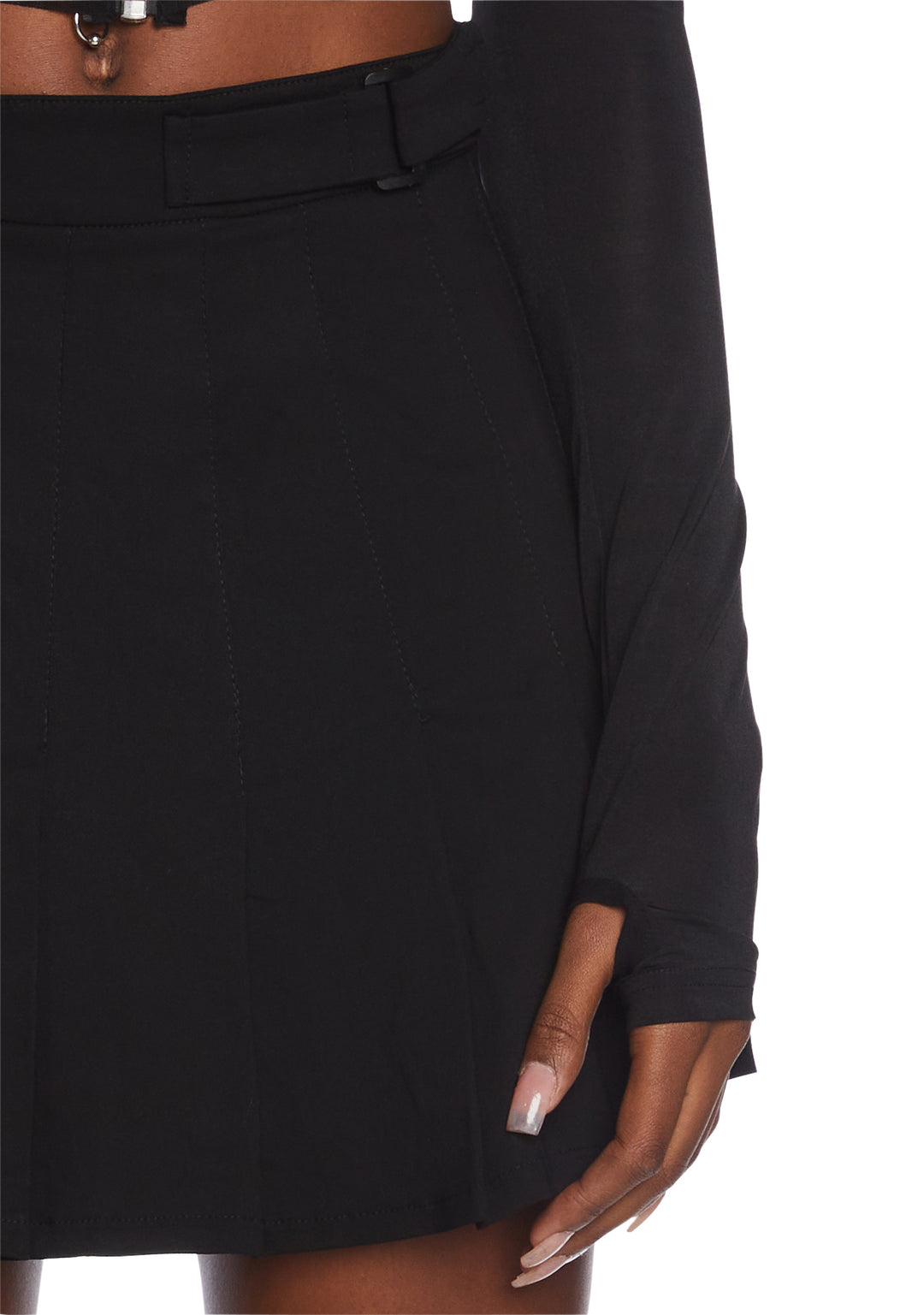 Poster Grl Pleated Mini Skirt - Black - Image 5