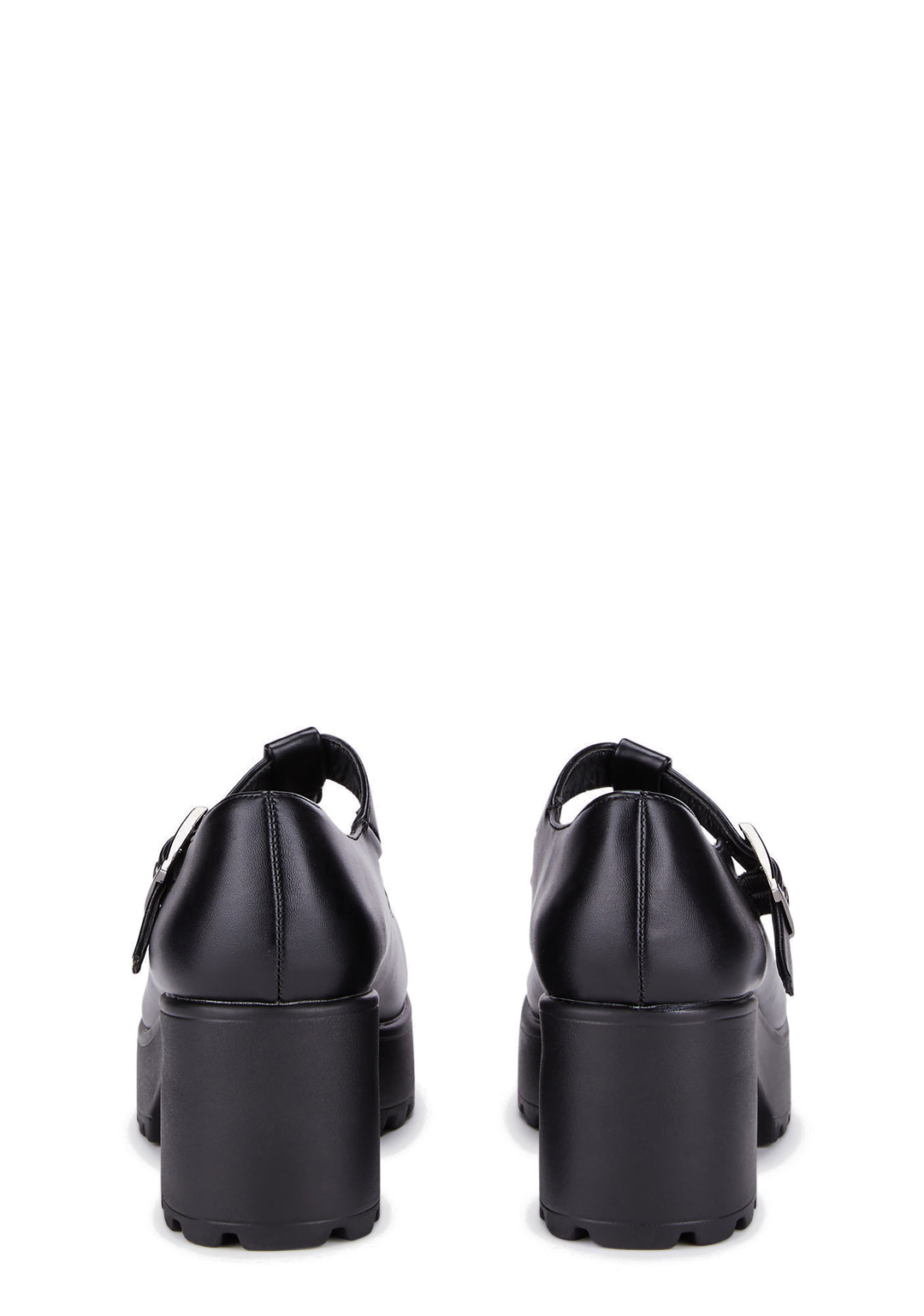 Koi Footwear Cut Out Platform Heel Mary Janes - Black - Image 4