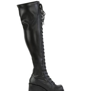 Camel-300 Platform Thigh High Boots