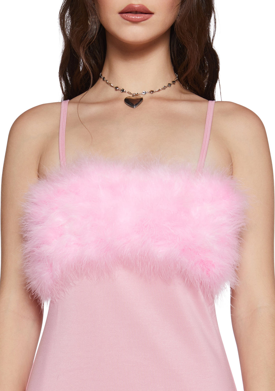 Sugar Thrillz Pink Marabou Mini Dress - Image 5