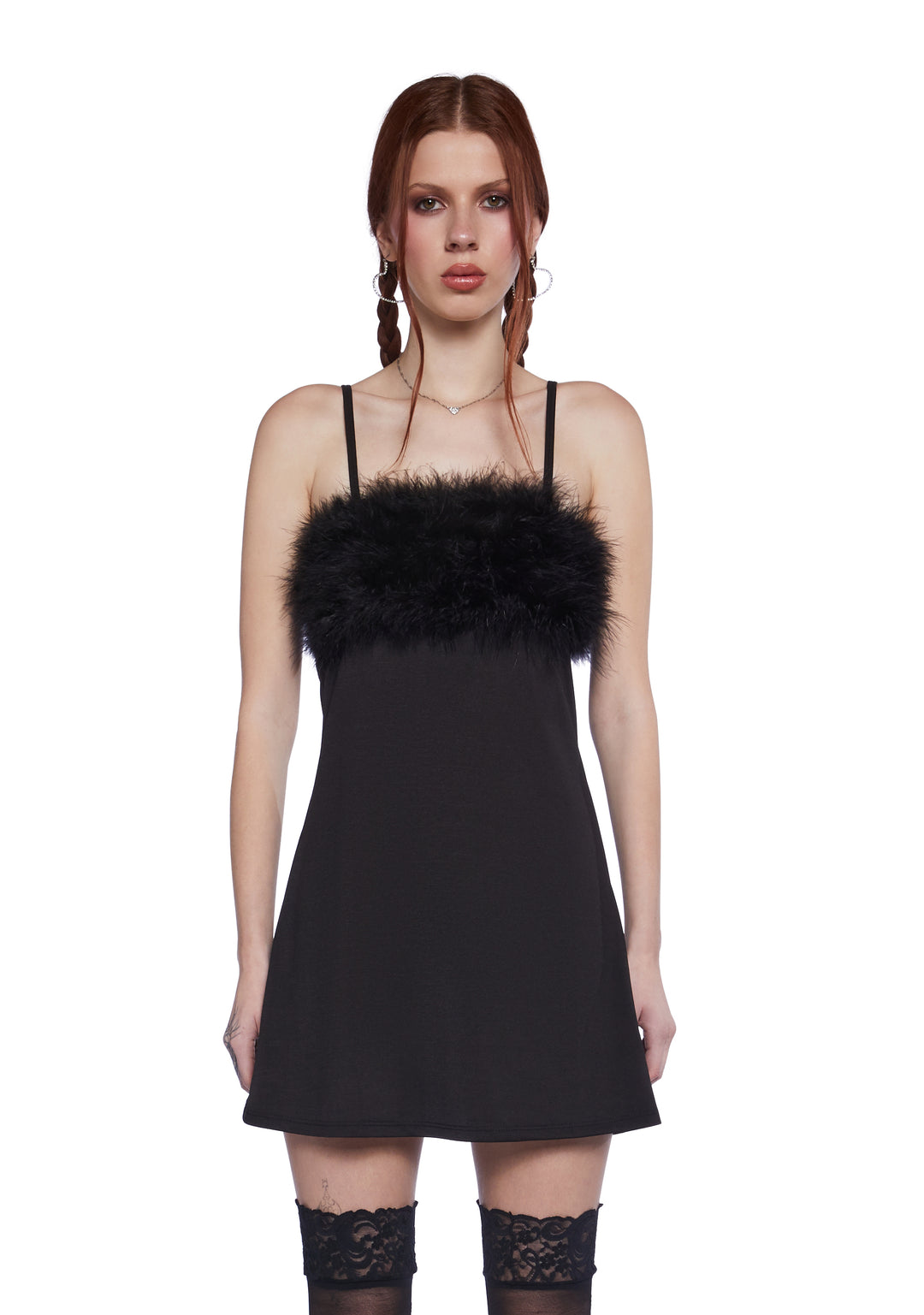 Sugar Thrillz Pink Marabou Mini Dress