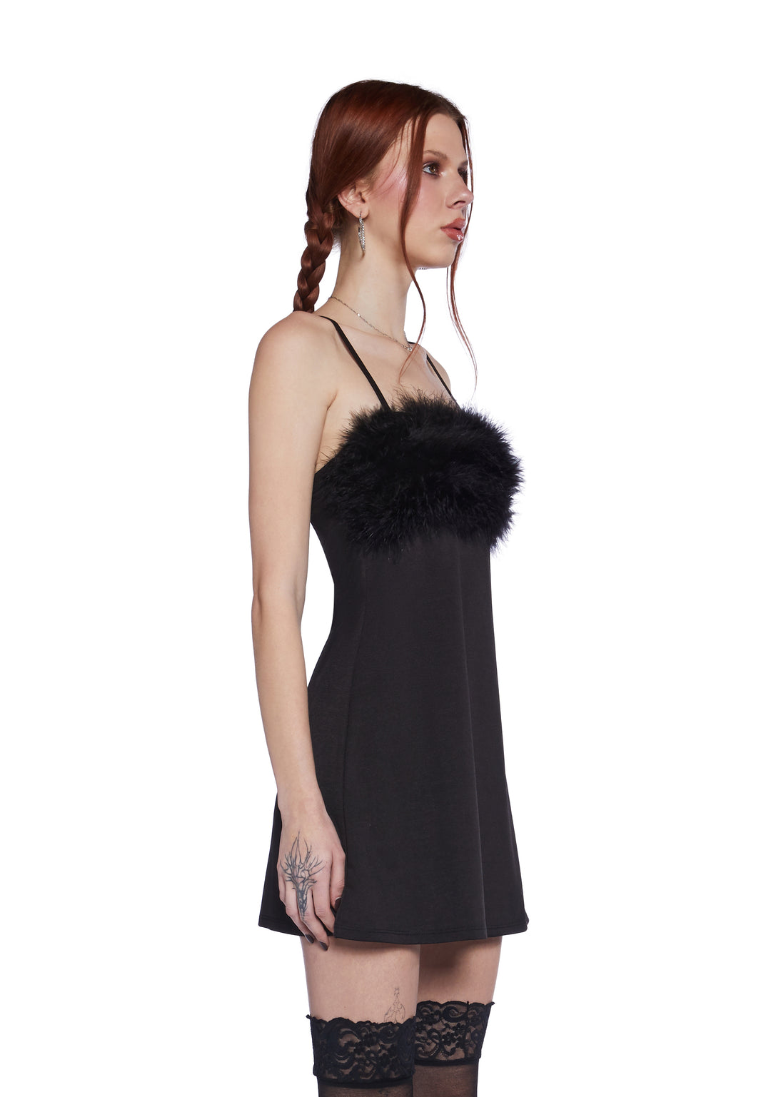 Sugar Thrillz Pink Marabou Mini Dress - Image 3