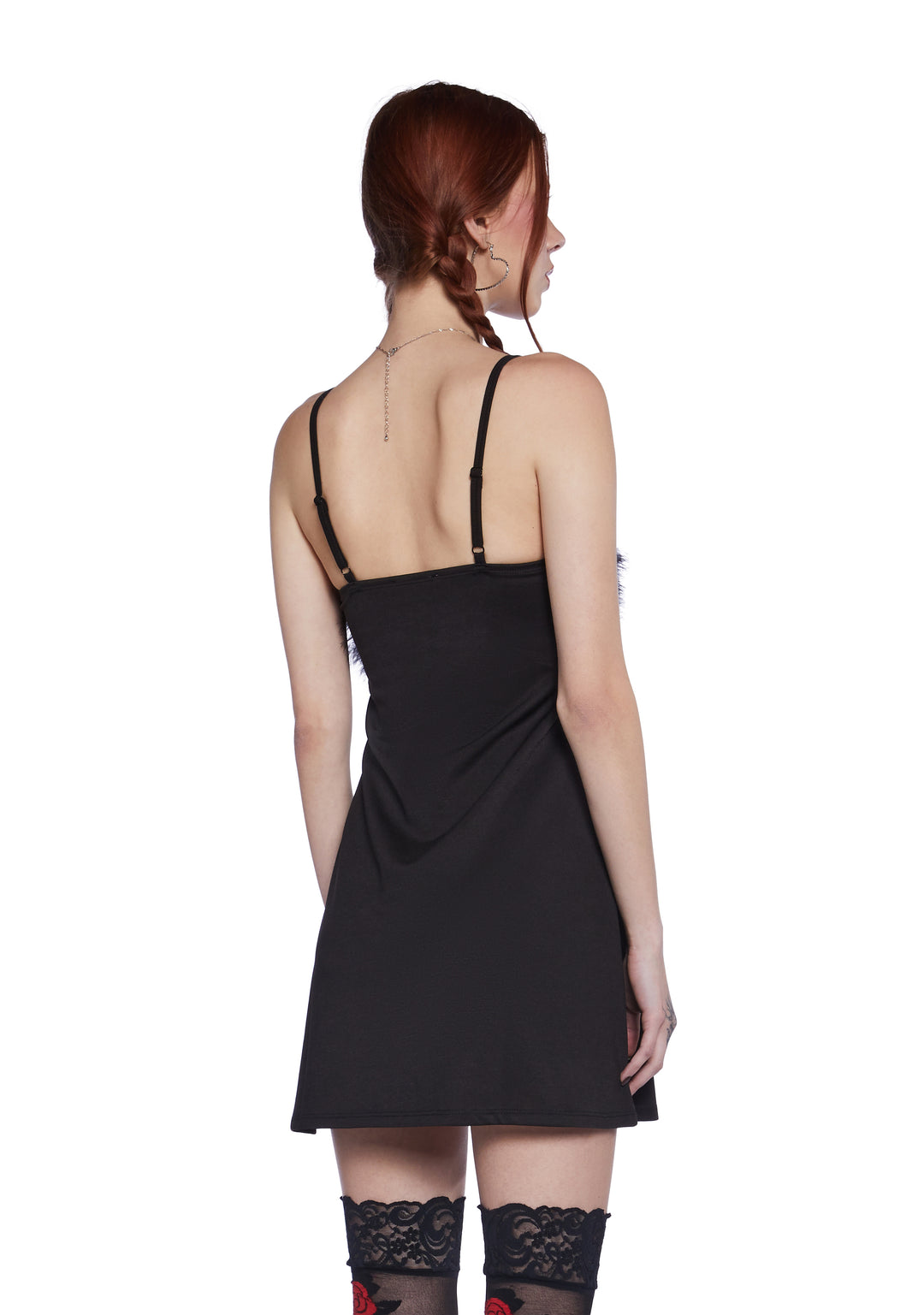 Sugar Thrillz Pink Marabou Mini Dress - Image 4