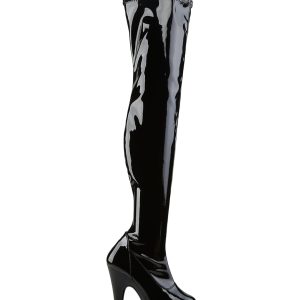 Adore-3000 Platform Thigh High Boots-Black
