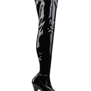 Delight-3000 Platform Thigh High Boots-Black