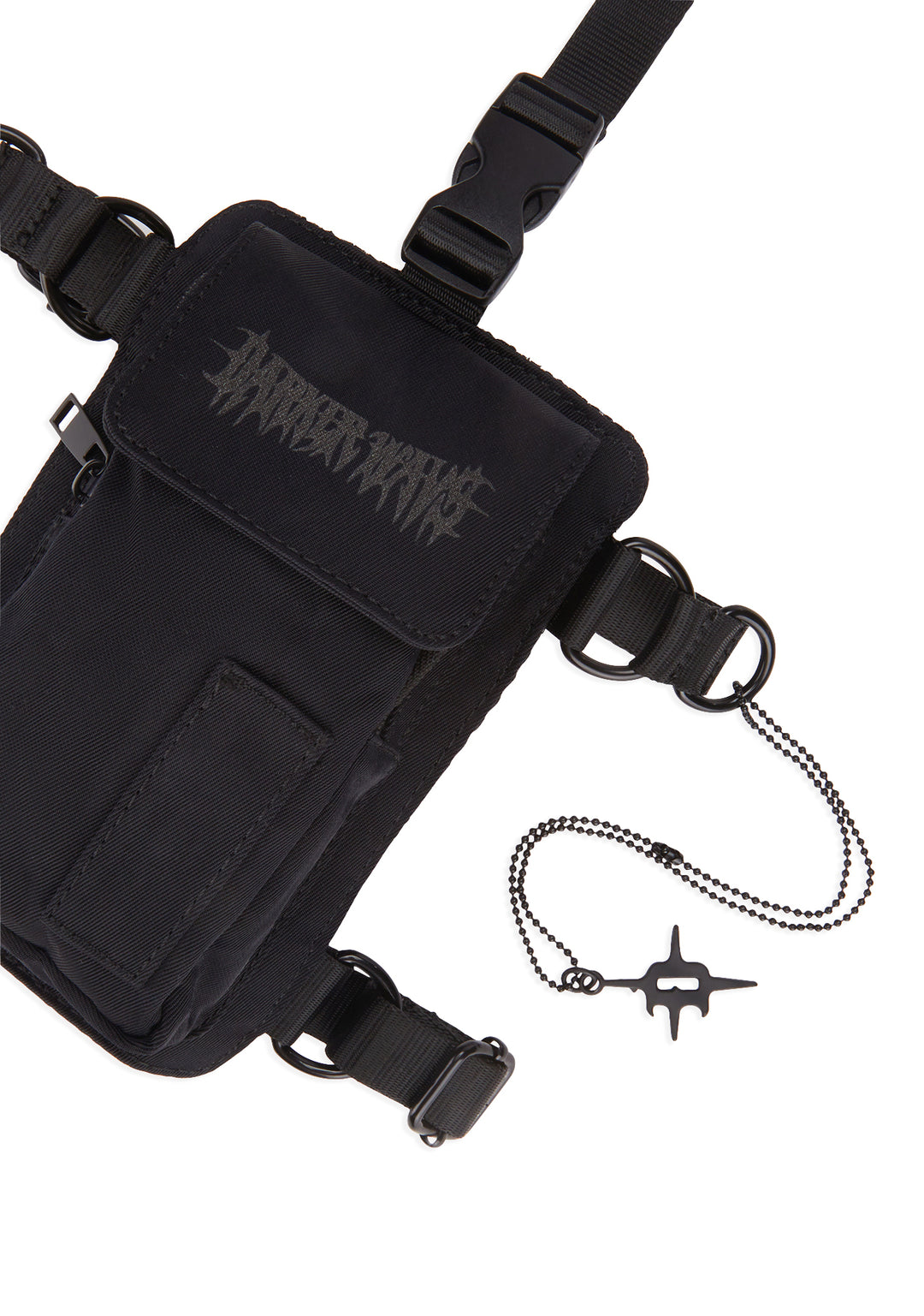 Darker Wavs Leg Garter Pocket Belt Bag - Black - Image 6