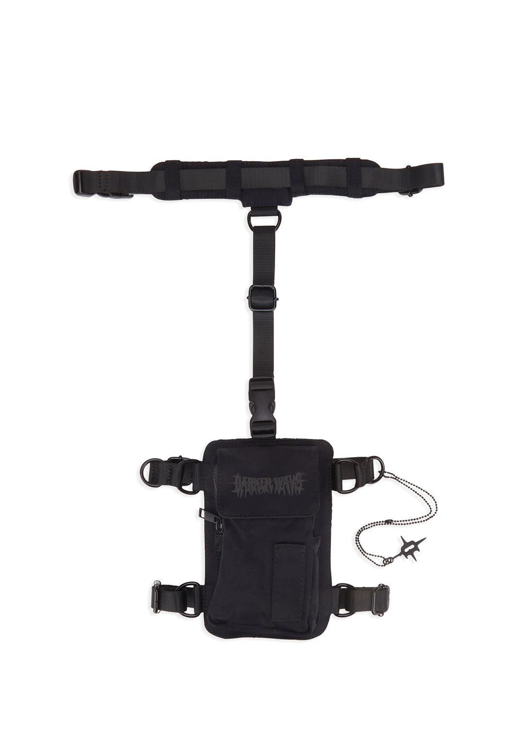 Darker Wavs Leg Garter Pocket Belt Bag - Black - Image 2