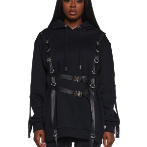 Poster Grl Harness Hoodie - Black