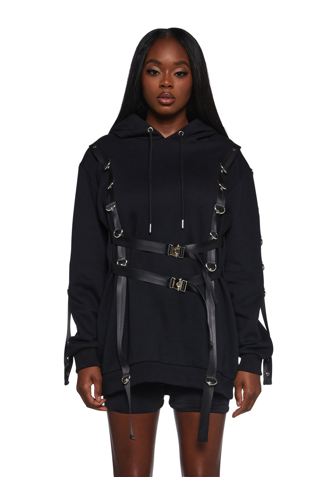 Poster Grl Harness Hoodie - Black