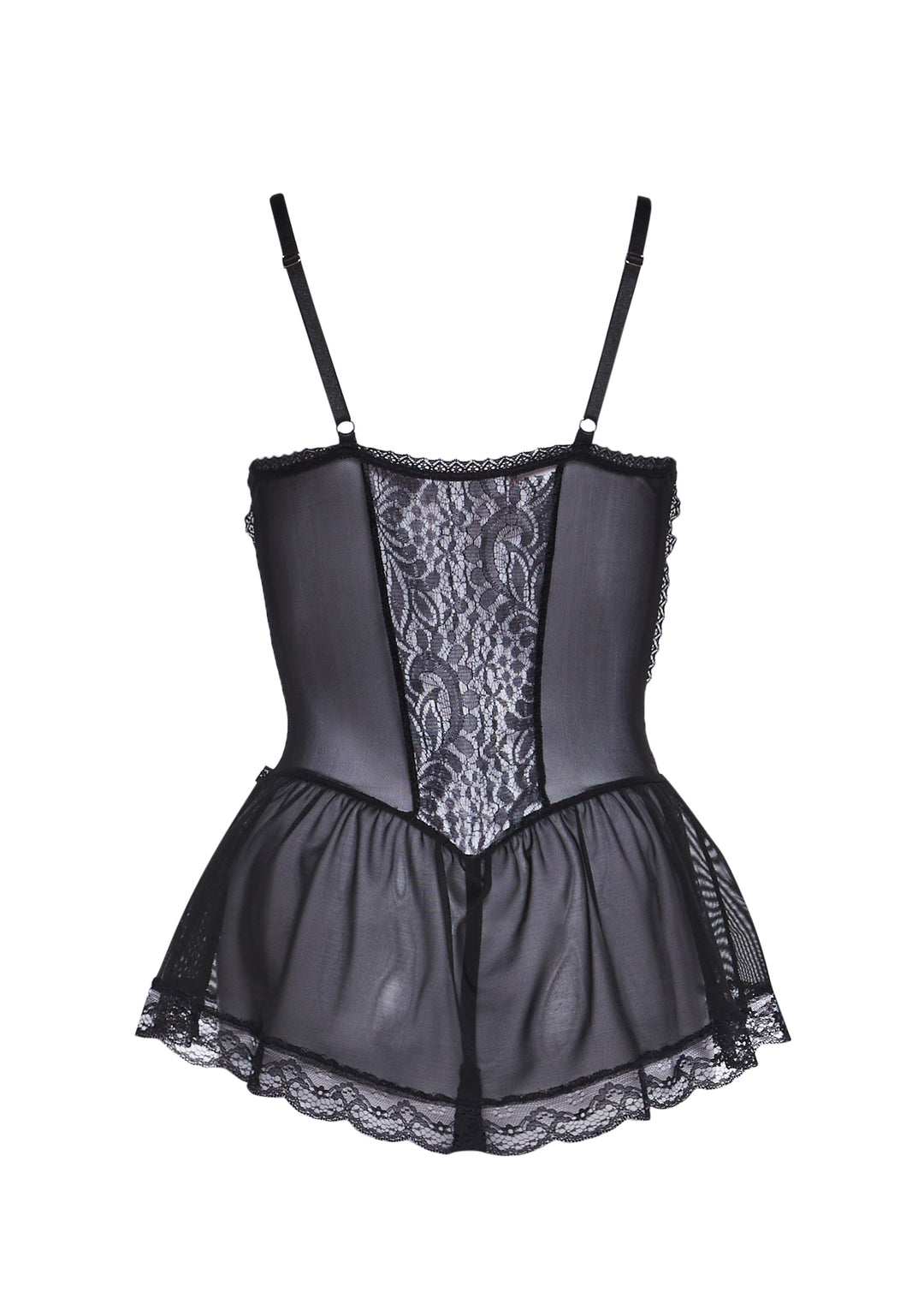 Sugar Thrillz Sheer And Lace Teddy - Black - Image 9