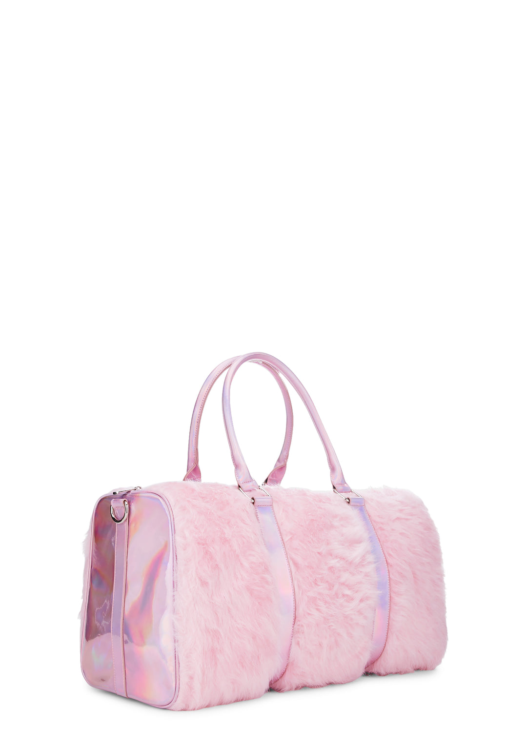 Sugar Thrillz Faux Fur Weekender Bag - Pink - Image 4