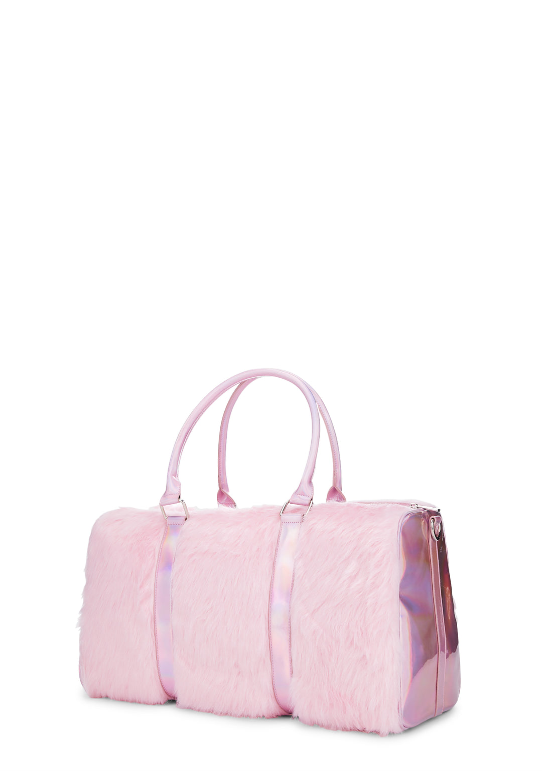 Sugar Thrillz Faux Fur Weekender Bag - Pink - Image 5