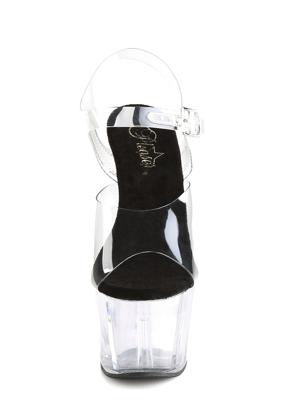 Adore-708 Platform Ankle Strap Sandals-Clear - Image 3