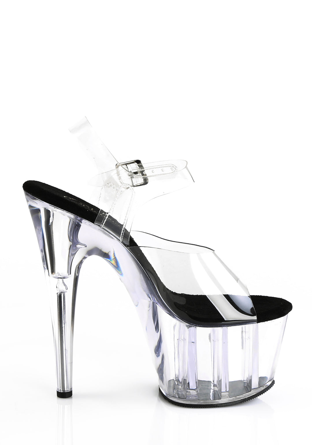 Adore-708 Platform Ankle Strap Sandals-Clear - Image 2