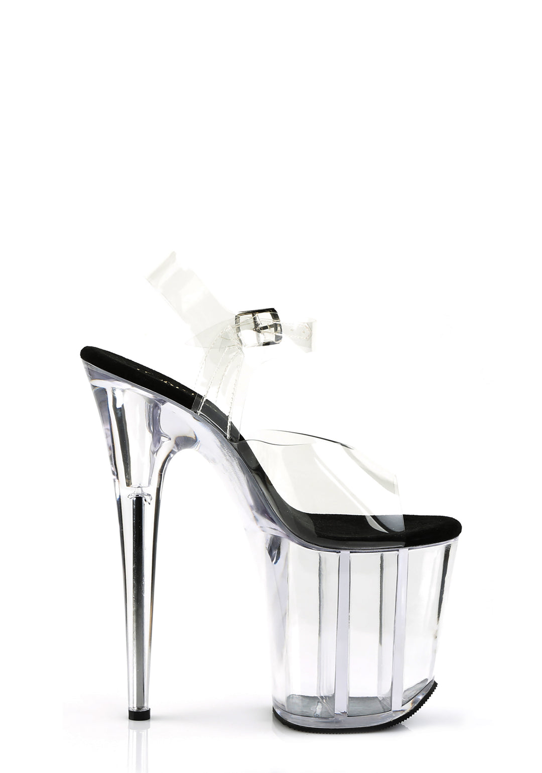 Flamingo-808 Platform Ankle Strap Sandals-Clear - Image 2