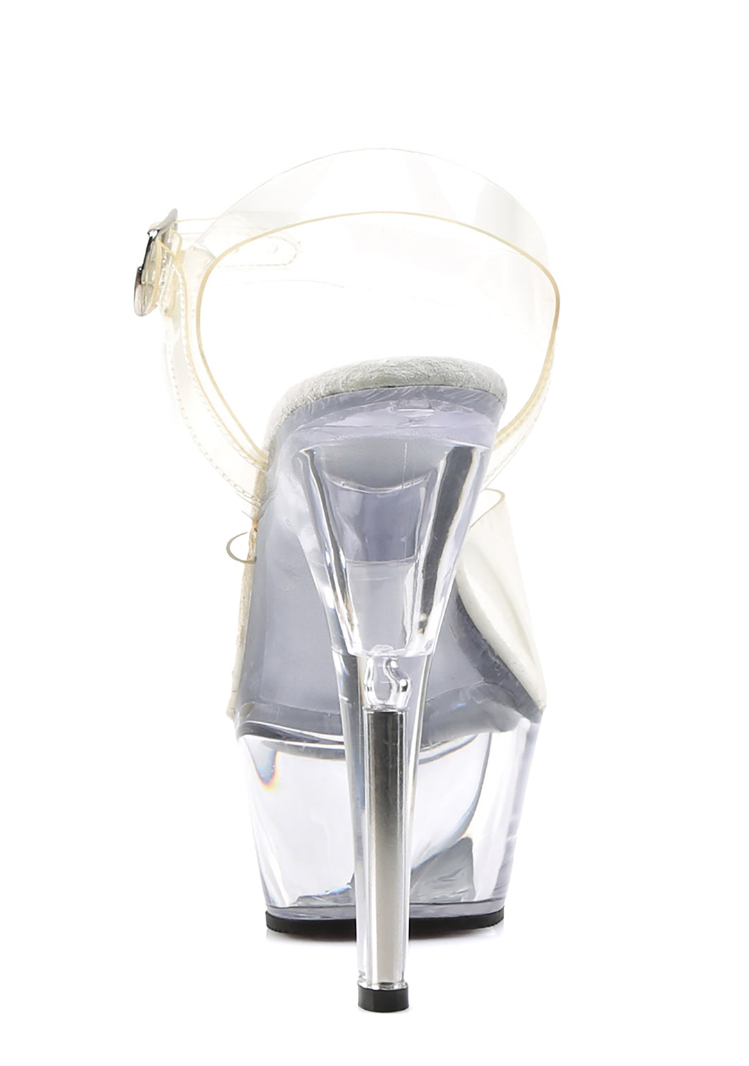 Kiss-208 Platform Ankle Strap Sandals-Clear - Image 4