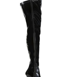 Seduce-3000 Thigh High Boots-Black