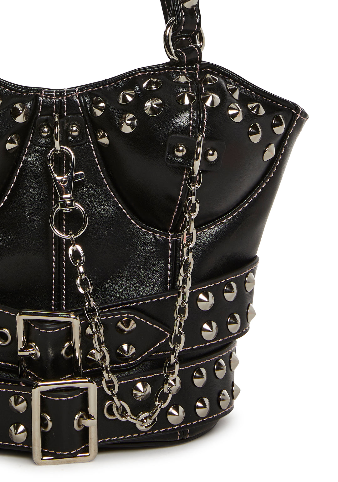Current Mood Vegan Leather Bondage Bustier Handbag - Image 5