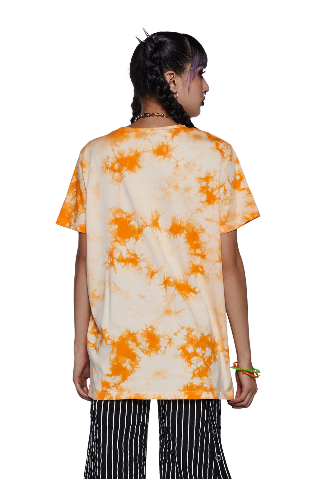 Trickz N Treatz Stoner Pumpkin Graphic Tee - Orange - Image 4