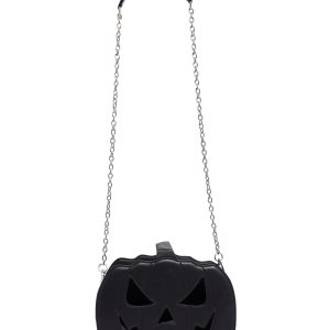 Trickz N Treatz Jack O Lantern Crossbody Bag - Black