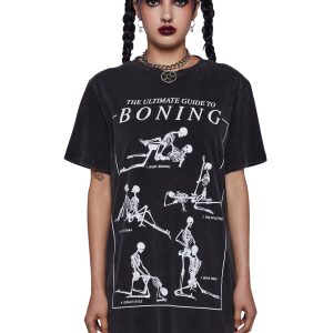 Trickz N Treatz Guide To Boning Graphic Tee - Black
