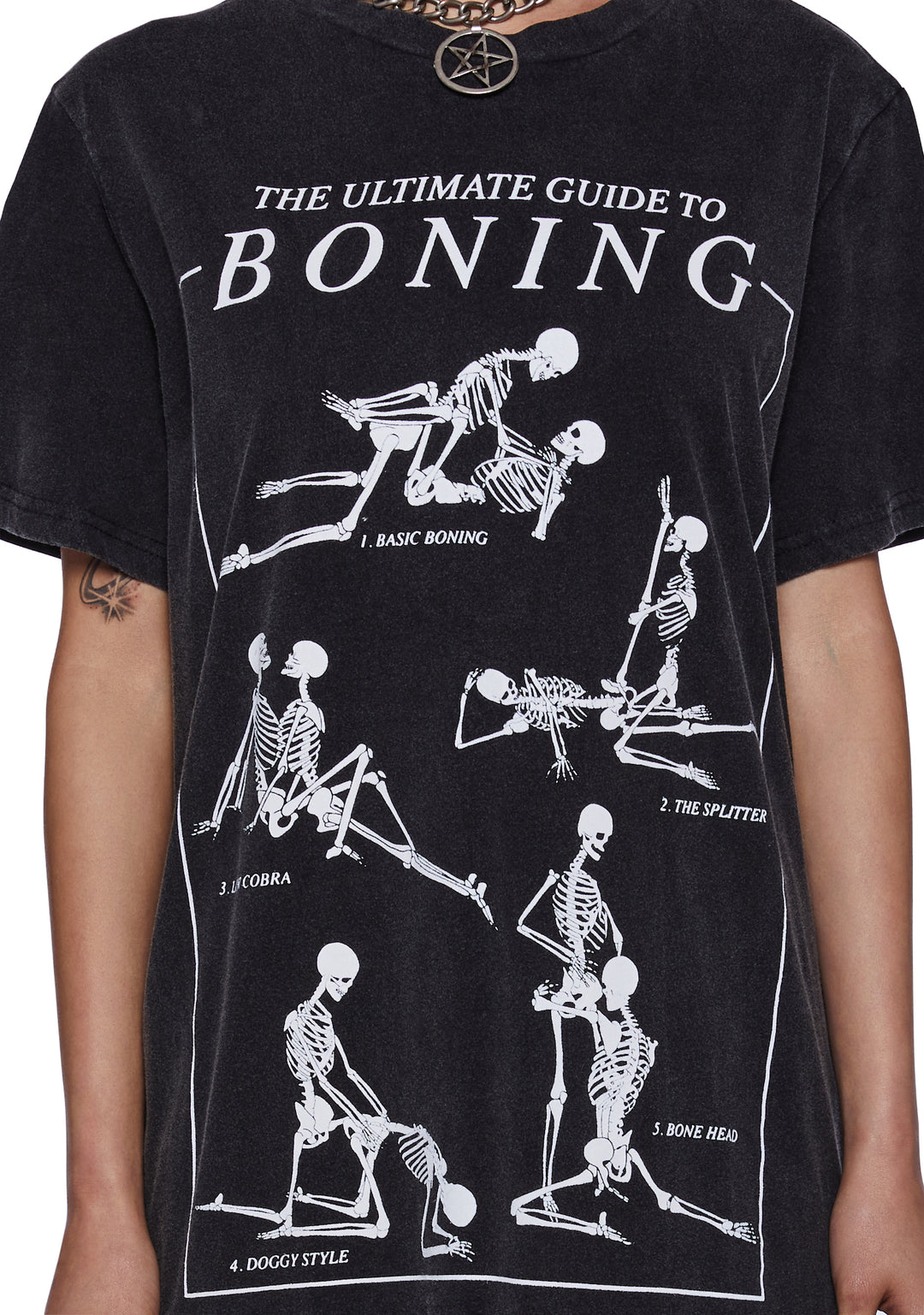 Trickz N Treatz Guide To Boning Graphic Tee - Black - Image 2
