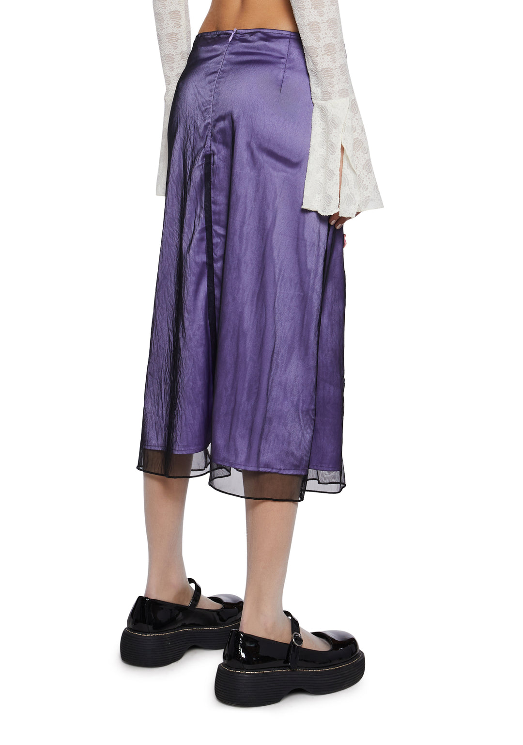 Delia's Tulle Multilayered Midi Skirt - Purple - Image 4