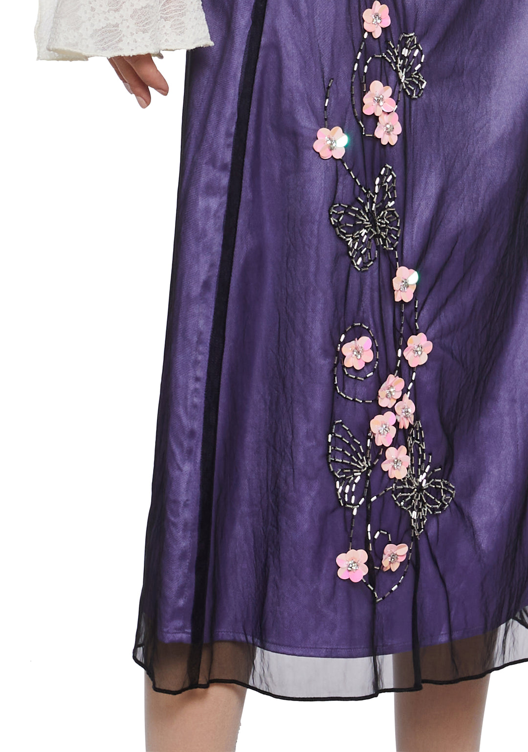 Delia's Tulle Multilayered Midi Skirt - Purple - Image 5