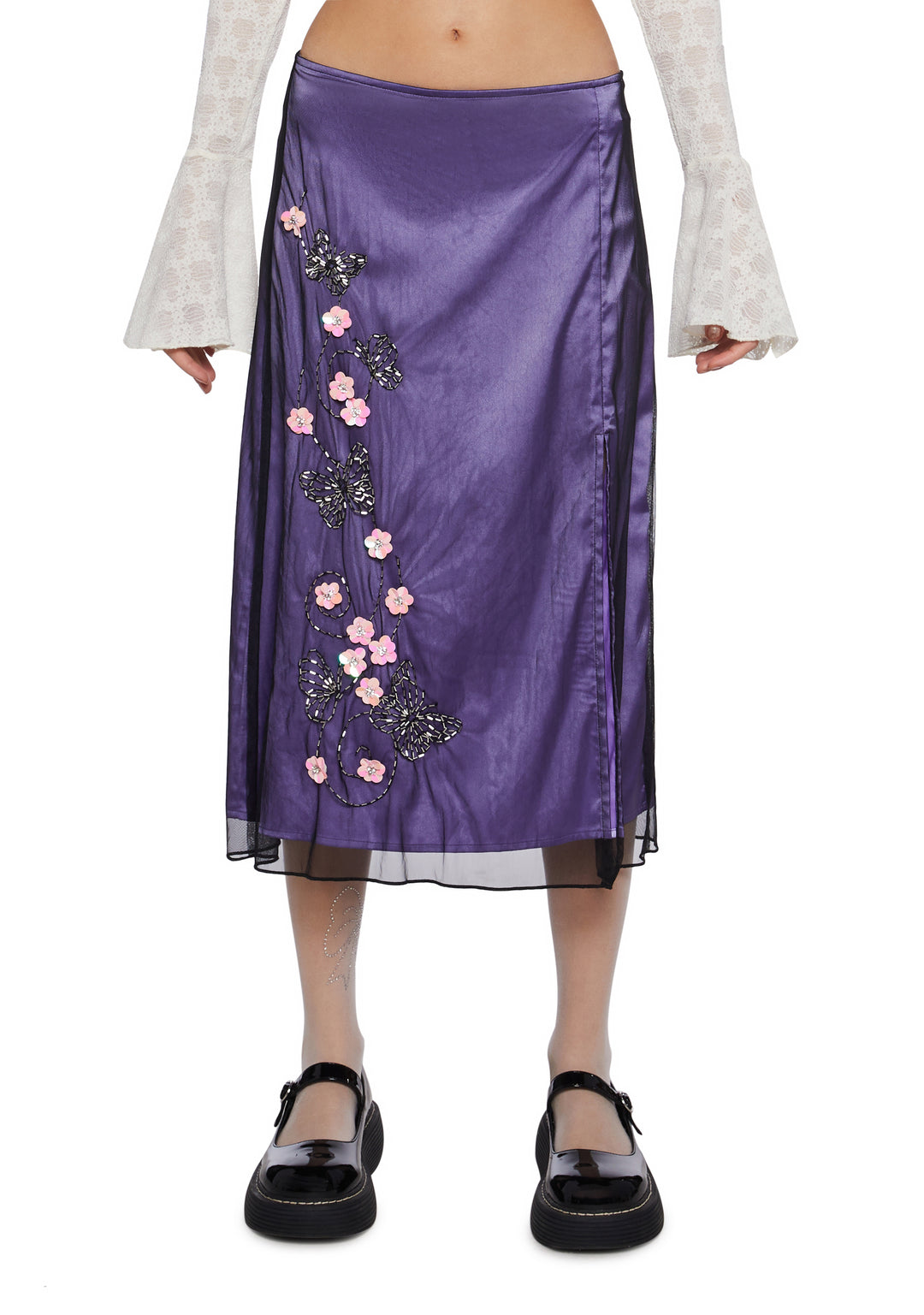 Delia's Tulle Multilayered Midi Skirt - Purple