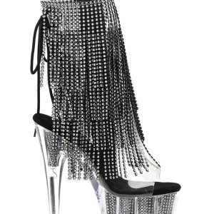 Adore-1017SRS Platform Ankle Boots-Clear