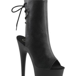 Adore-1018 Platform Ankle Boots-Black PU