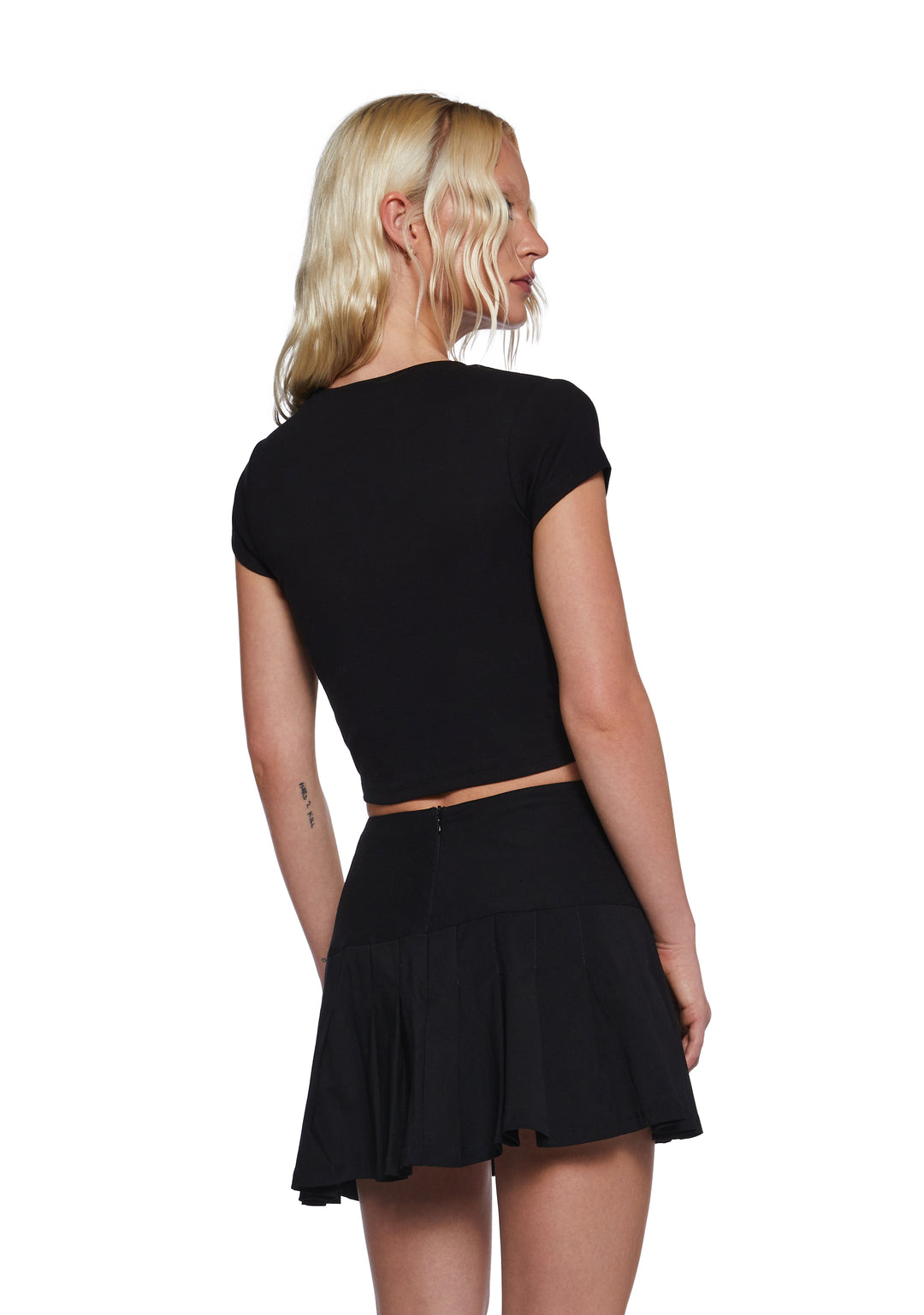 Sugar Thrillz Drama Queen Graphic Baby Tee - Black - Image 4