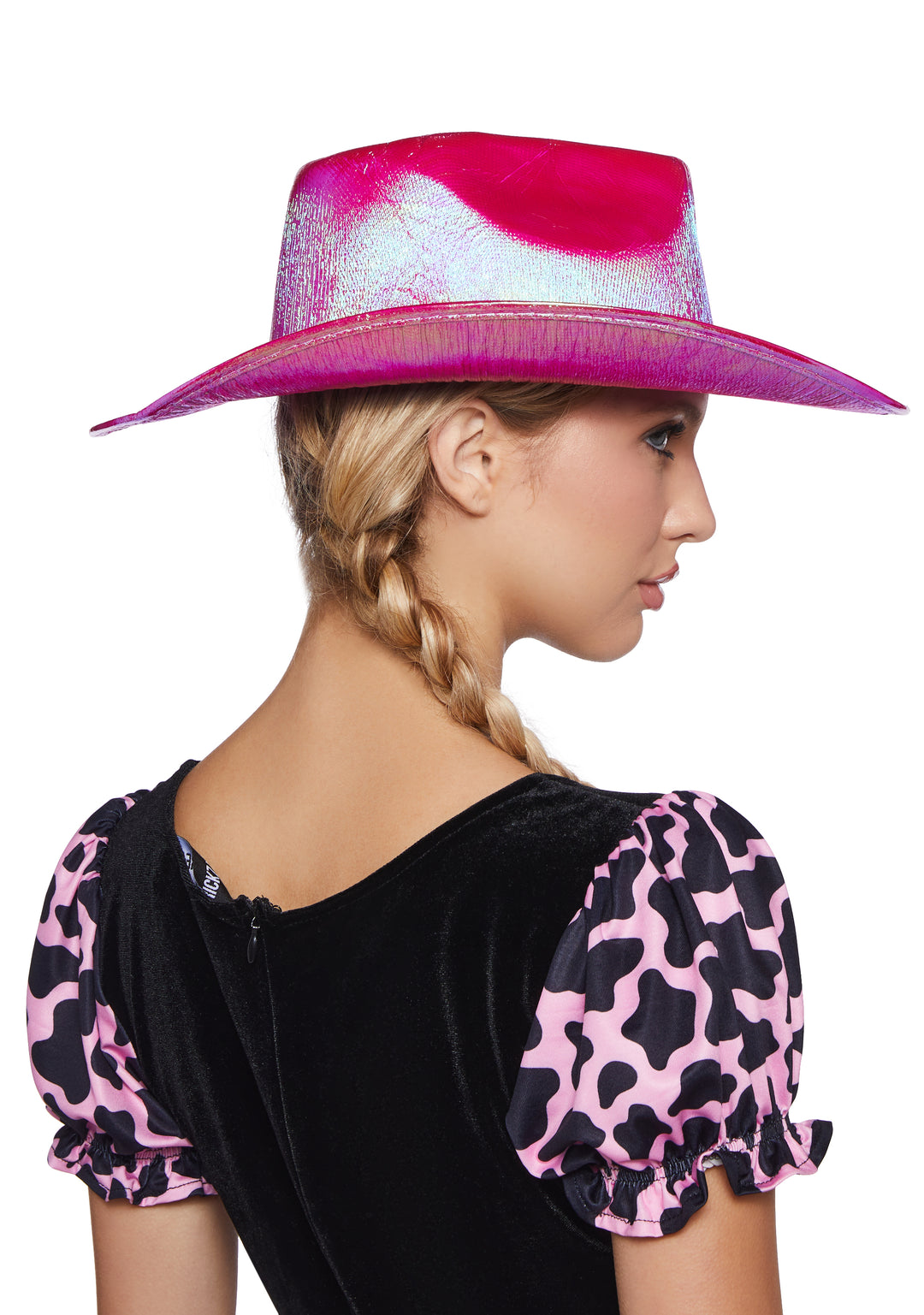 Forplay Metallic Cowboy Hat - Pink - Image 3